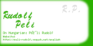 rudolf peli business card